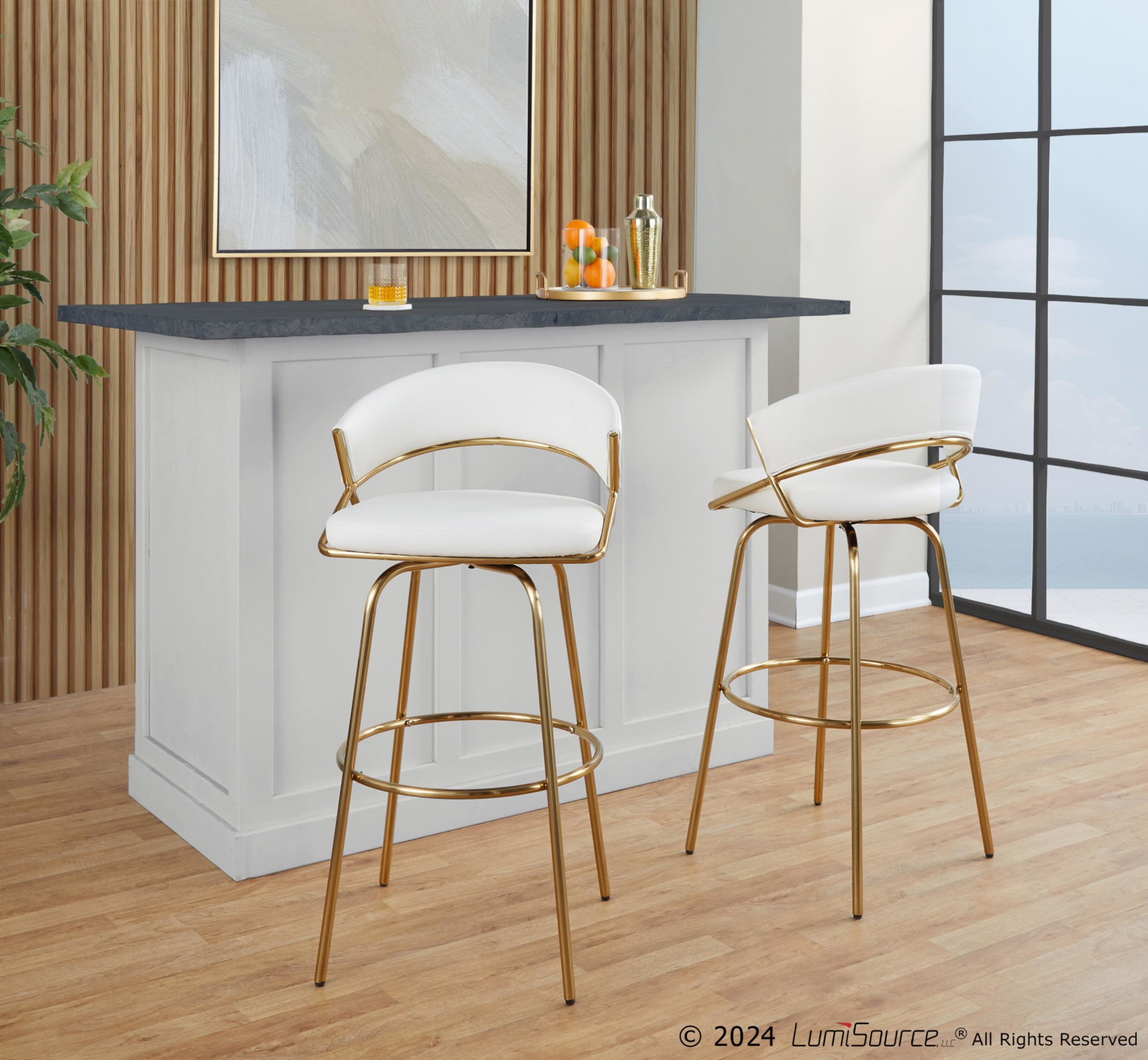 Jie 30" Fixed-height Barstool - Set Of 2
